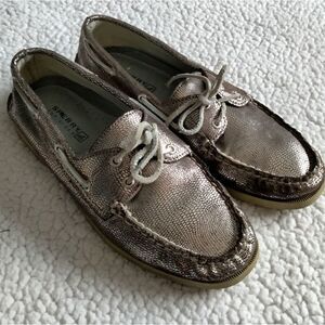 Sperry's Topsiders Sz9.5 Bronze Shakeskin